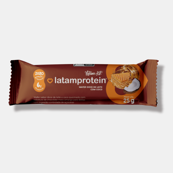 Wafer de Doce de Leite c/ Coco e Whey Protein Zero 25g