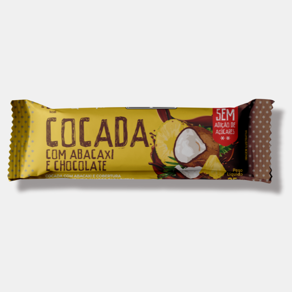 Cocada c/ Abacaxi e Chocolate Zero 25g
